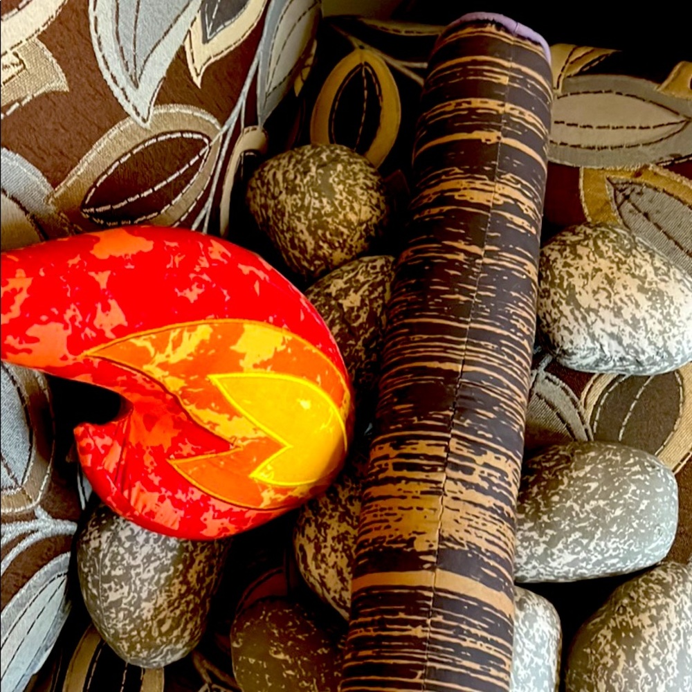 Williams and Sonoma camping plush fire set